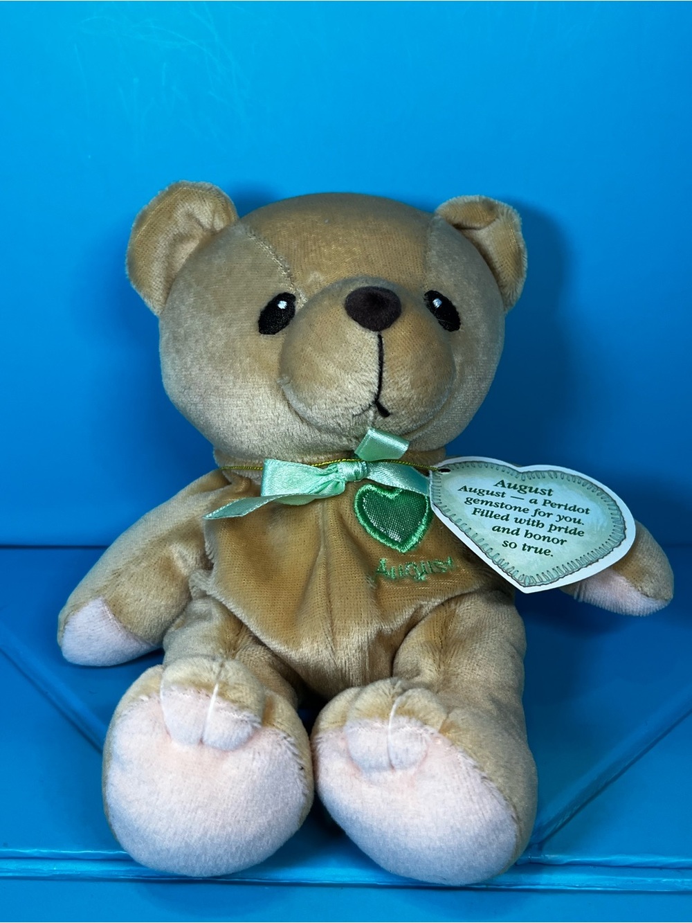Enesco - Cherished Teddies: Follow the Rainbow - August Teddy Bear Plush - 1999